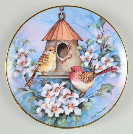 Carolyn Shores Wright Birds Scarlet Finch Flat - No Box