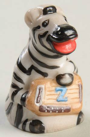 Animal Alphabet Thimbles Z Is For Zebra - No Box