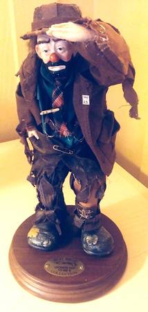 Emmett Kelly Jr Real Rags Looking Out To See 2 - Boxed