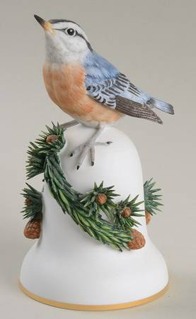 Bird Bells-Porcelain Nuthatch - No Box