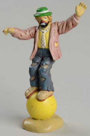 Emmett Kelly Jr. Miniatures Pvc On A Ball - No Box
