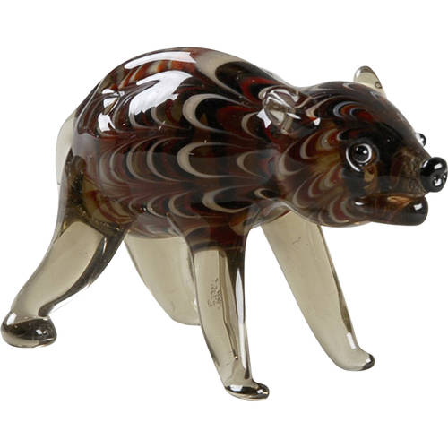 Glass Menagerie Brown Bear-3 3/4"L - Boxed