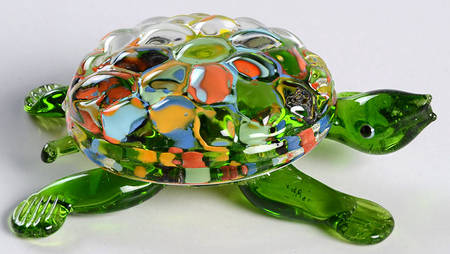 Glass Menagerie Mosaic Turtle-3" L - Boxed