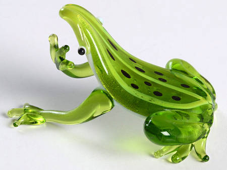 Glass Menagerie Frog-Yellow Stripe - Boxed