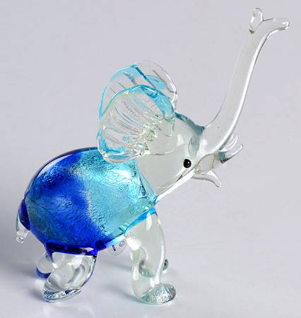 Glass Menagerie Elephant-Blue - Boxed