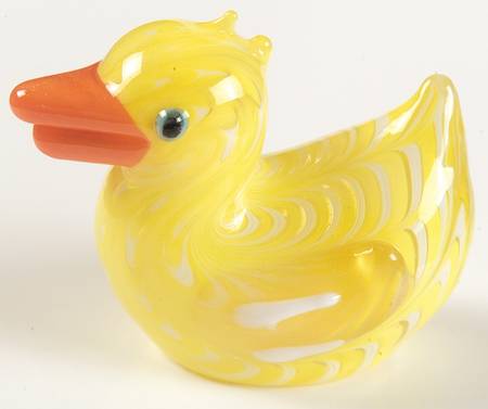 Glass Menagerie Rubber Ducky- 2 1/2" L - With Box