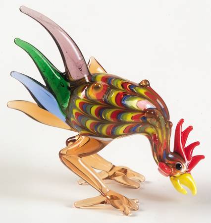 Glass Menagerie Spike Tail Rooster - Boxed