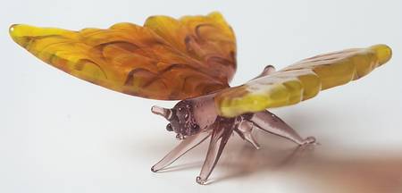 Glass Menagerie Butterfly-Purple & Orange - Boxed
