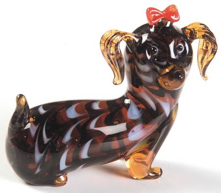 Glass Menagerie Darling-Yorkie Dog-2 1/2" L - Boxed