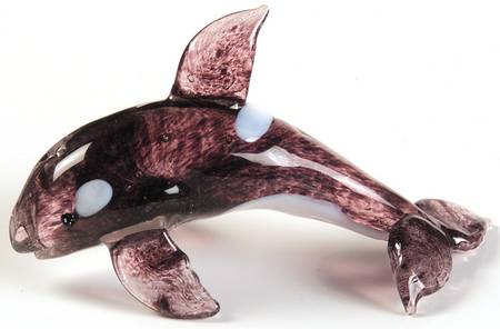 Glass Menagerie Orca Whale- 4"L - Boxed