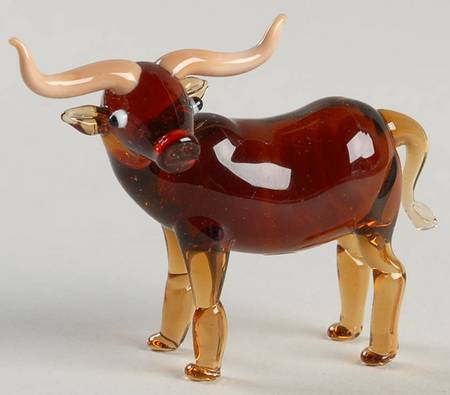 Glass Menagerie Longhorn-3 1/2" L - Boxed