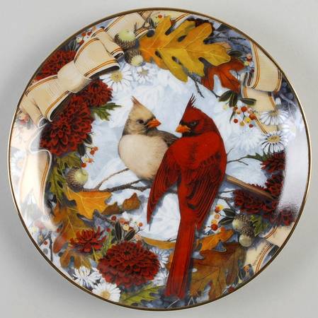 Politowicz Four Seasons Cardinals In Golden Fall - No Box