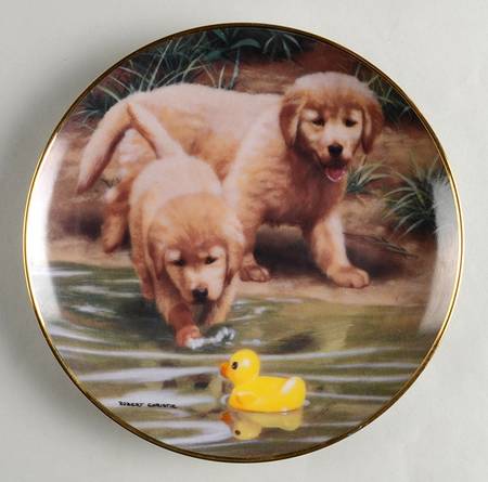 Golden Retriever Puppies-Robert Christie Rubber Duckie - No Box