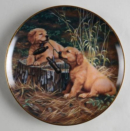 Golden Retriever Puppies-Robert Christie Whistling Up Trouble - No Box