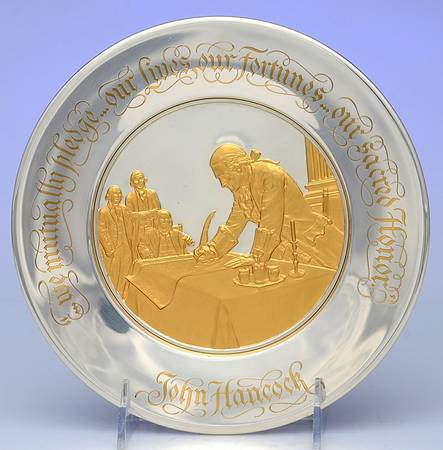 Official Bicentennial Commemorative Plates by Franklin Mint