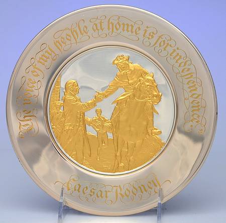 Official Bicentennial Commemorative Plates Caesar Rodney - Boxed