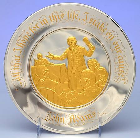 Official Bicentennial Commemorative Plates John Adams - Boxed