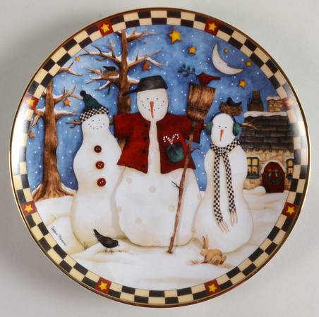 Debbie Mumm Christmas Snowmen by Franklin Mint