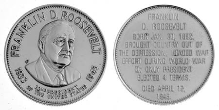 Presidential Commemorative Coins Franklin D. Roosevelt - No Box