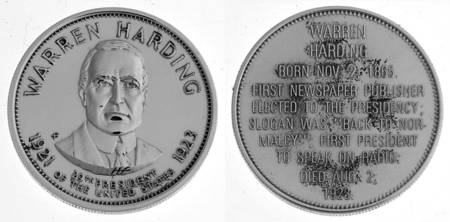Presidential Commemorative Coins Warren G. Harding - No Box