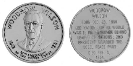 Presidential Commemorative Coins Woodrow Wilson - No Box