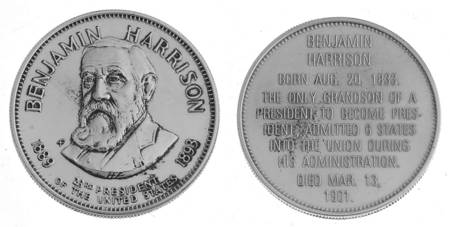 Presidential Commemorative Coins Benjamin Harrison - No Box