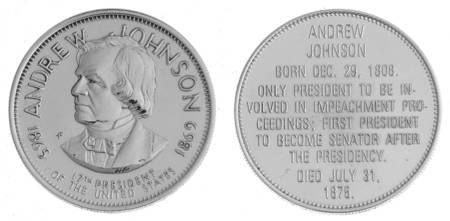 Presidential Commemorative Coins Andrew Johnson - No Box