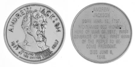 Presidential Commemorative Coins Andrew Jackson - No Box