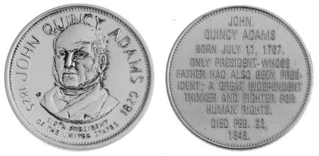 Presidential Commemorative Coins John Quincy Adams - No Box