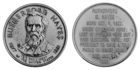 Presidential Commemorative Coins Rutherford B Hayes - No Box