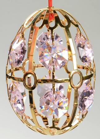 Crystal Palace Egg Ornaments Pink Egg Ornament - No Box