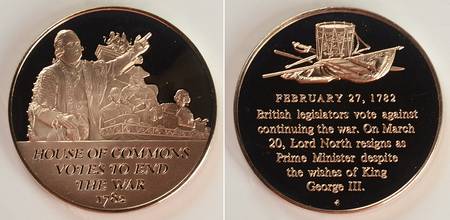 History of the American Revolution House Of Commons Votes To End War - No Box