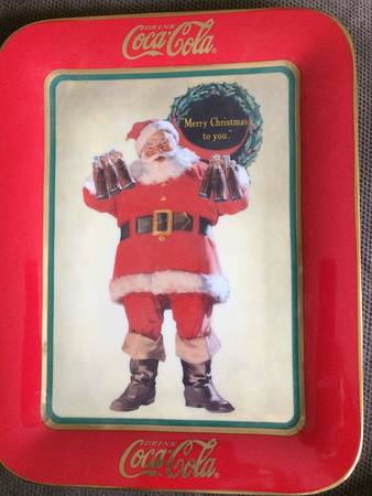 Coca Cola Christmas Tray by Franklin Mint