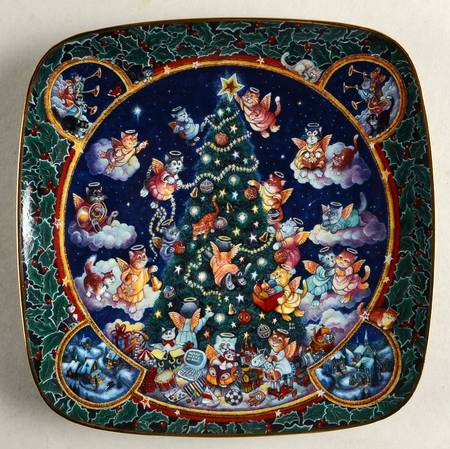 Bill Bell Christmas Cats by Franklin Mint