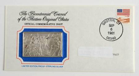Bicentennial Council Ingots Benedict Arnold Burns New London - No Box
