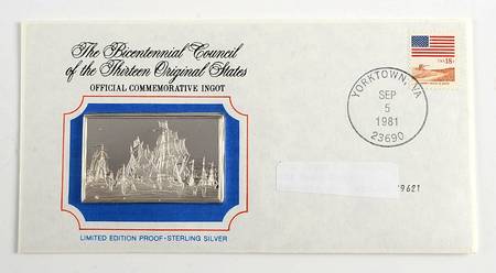 Bicentennial Council Ingots Battle Of Chesapeake Capes - No Box