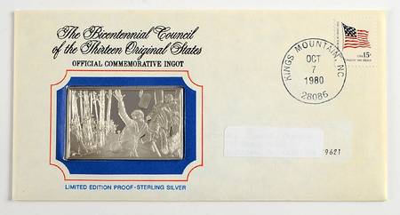 Bicentennial Council Ingots Frontiersmen Defeat British - No Box
