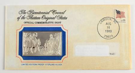 Bicentennial Council Ingots Battle Of Camden - No Box