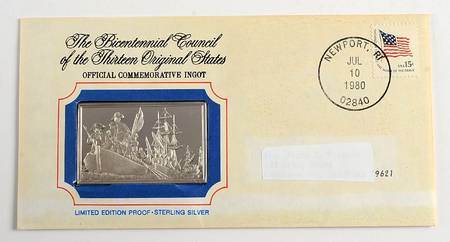 Bicentennial Council Ingots Rochambeau Reaches Newport - No Box