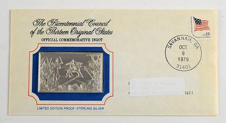 Bicentennial Council Ingots Fail To Recapture Savannah - No Box