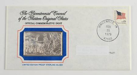 Bicentennial Council Ingots Capture Of Vincennes - No Box