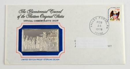 Bicentennial Council Ingots Von Steuben Joins Washington - No Box