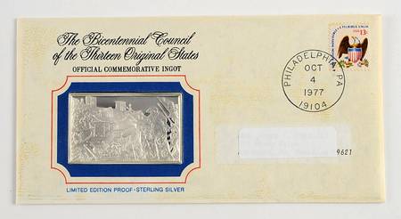 Bicentennial Council Ingots Battle Of Germantown - No Box 42