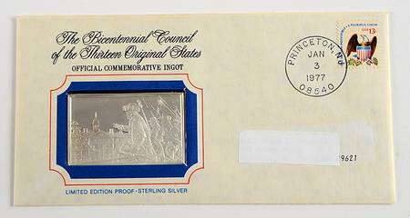 Bicentennial Council Ingots Battle Of Princeton - No Box