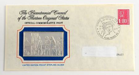Bicentennial Council Ingots Franklin Begins Negotiating French Allia - No Box