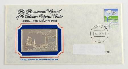 Bicentennial Council Ingots Dutch Fire Salute To American Flag - No Box