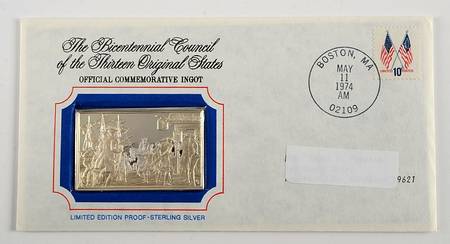 Bicentennial Council Ingots England Closes Port Of Boston - No Box