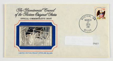 Bicentennial Council Ingots British Forced To Evacuate Boston - No Box