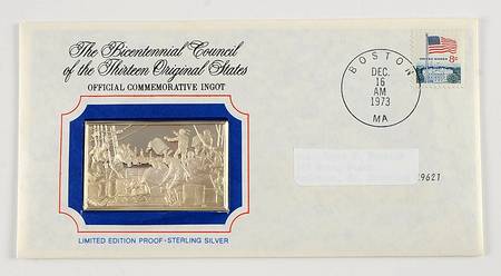 Bicentennial Council Ingots Boston Tea Party Ignites Struggle - No Box