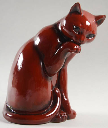 Ceramique Vernissage Grooming Cat-Cinnabar - No Box